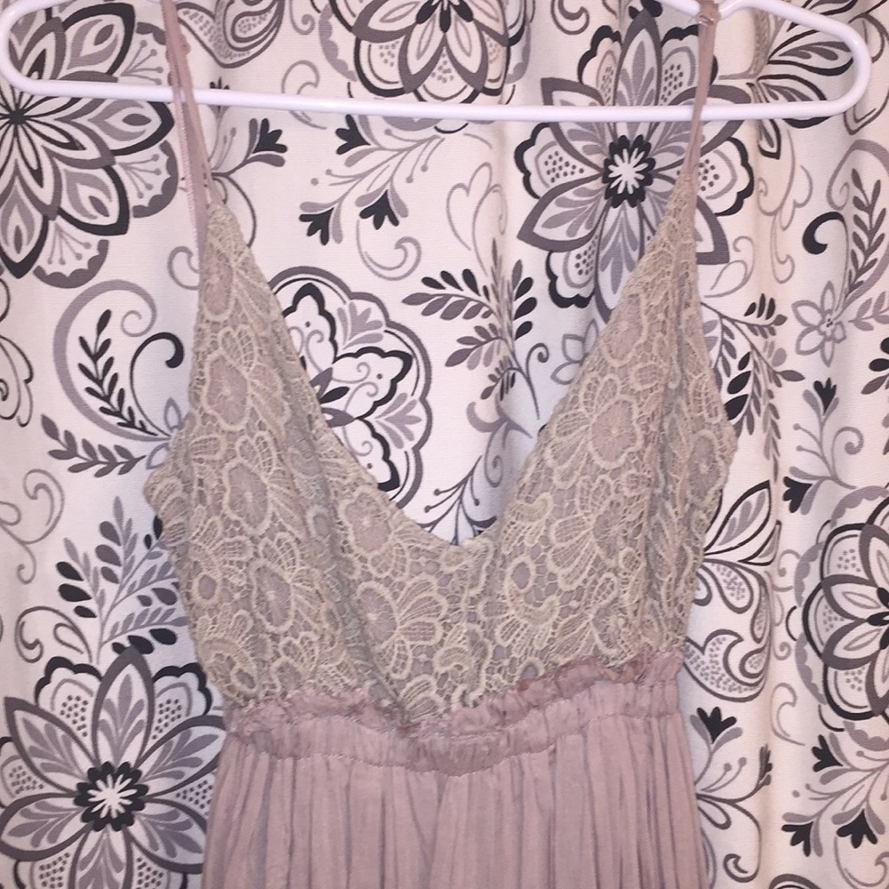 Long summer dress, low cut back. Never worn